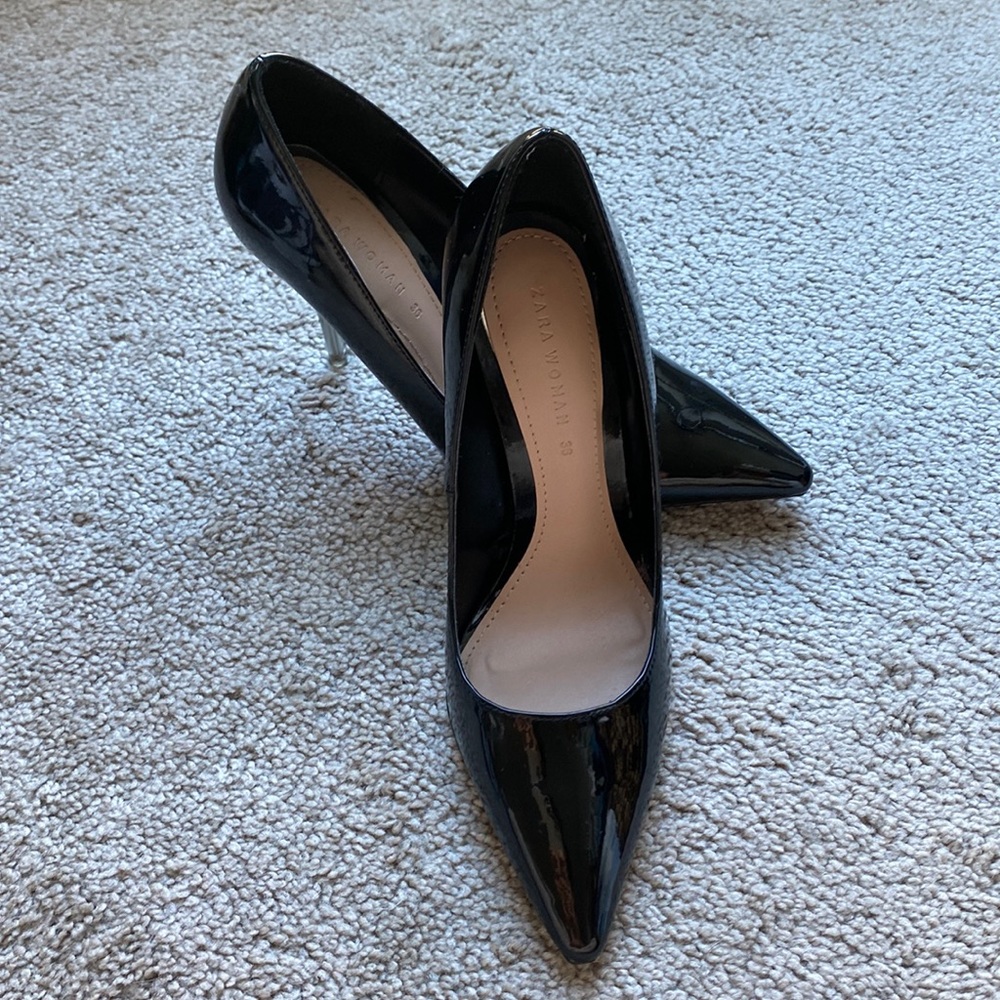 Black Zara stilettos
